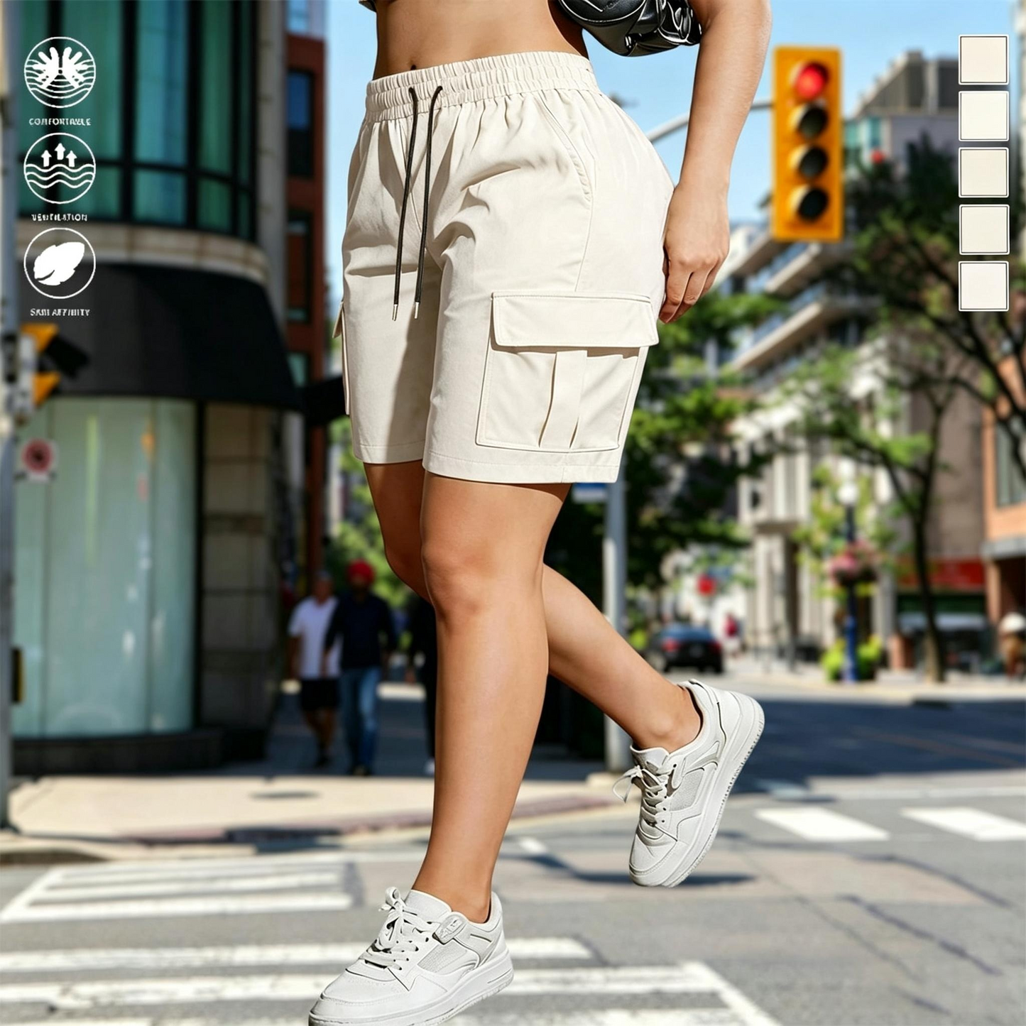 【LAST DAY SALE】Women’s outdoor cargo shorts—multi-pocket design