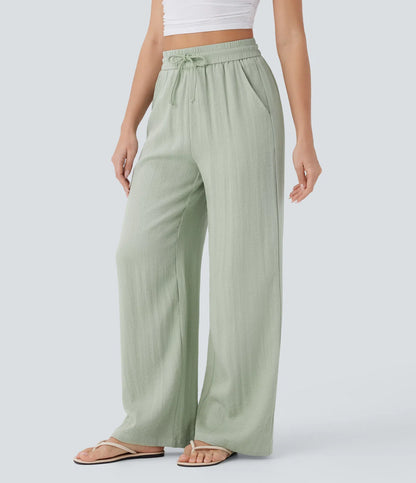 Women's Loose Drawstring Breathable Summer Casual Linen Pants