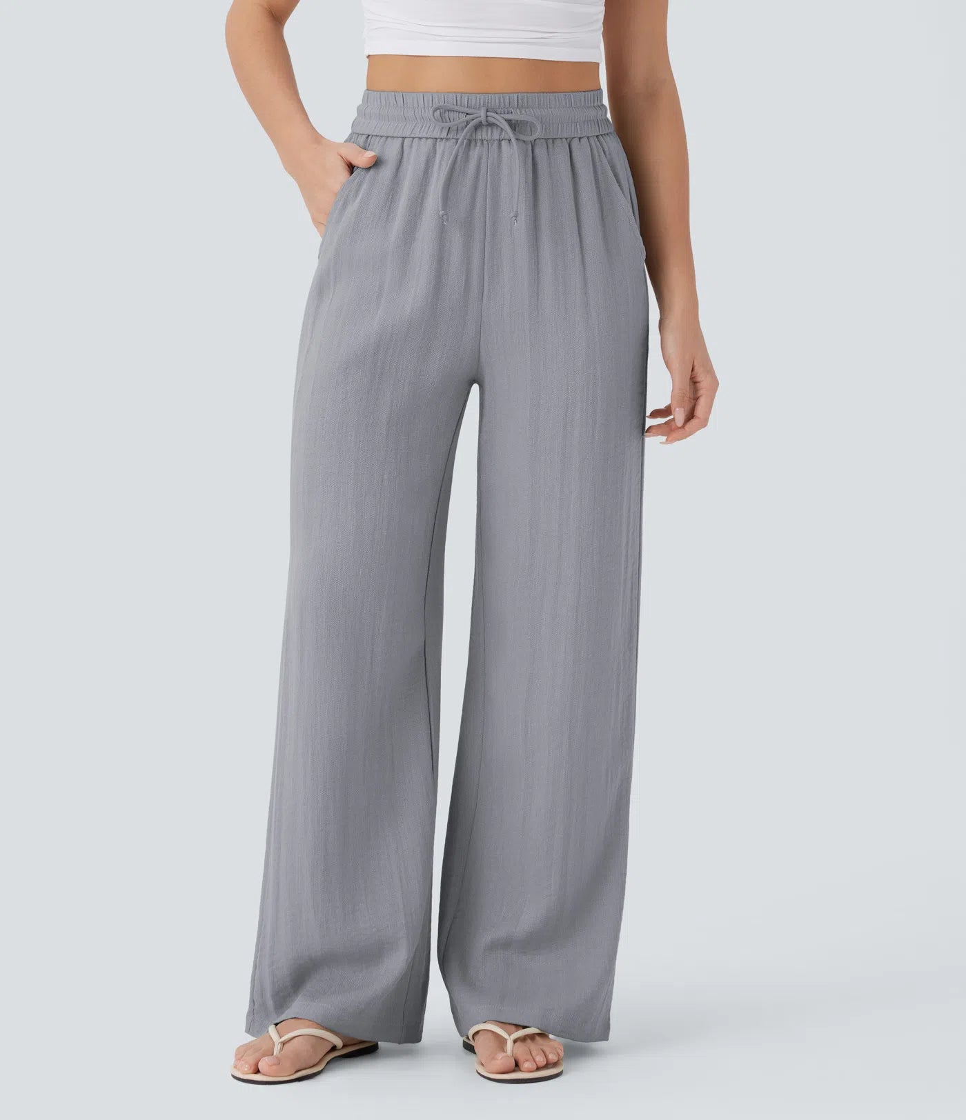 Women's Loose Drawstring Breathable Summer Casual Linen Pants