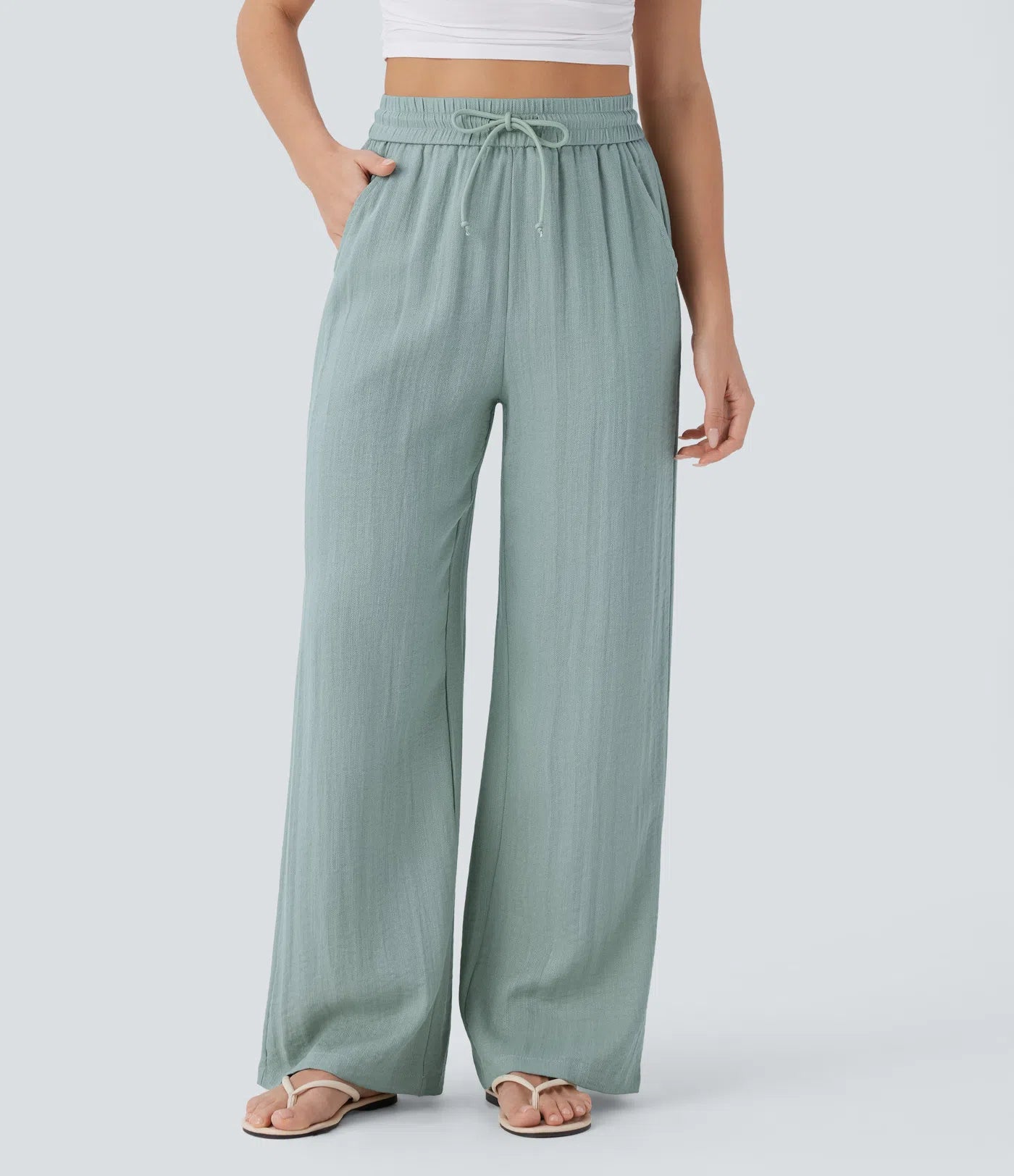 Women's Loose Drawstring Breathable Summer Casual Linen Pants