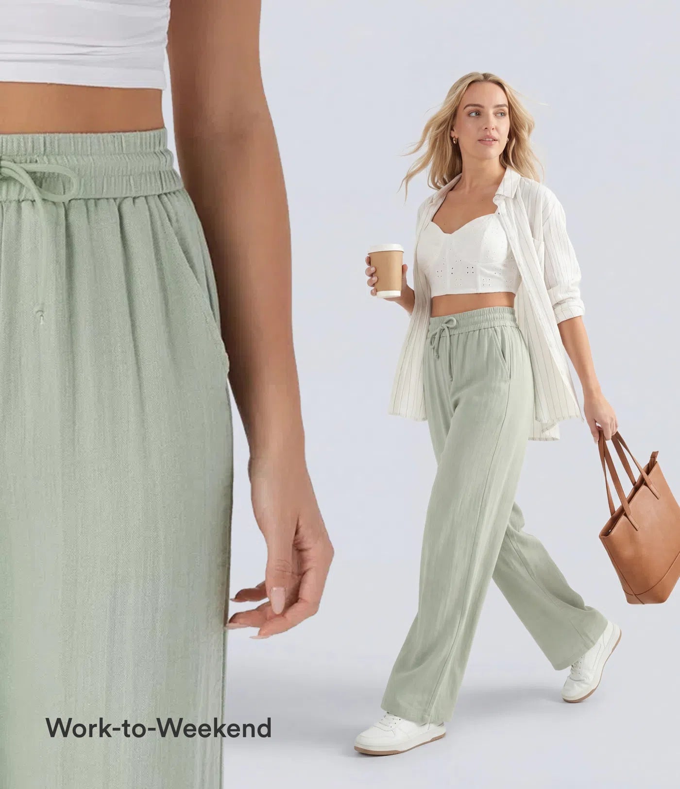 Women's Loose Drawstring Breathable Summer Casual Linen Pants