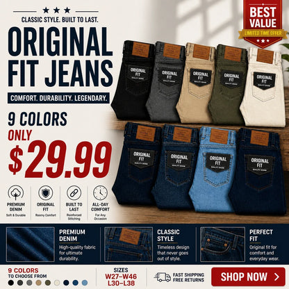 🔥 Clearance Sale — Limited Stock! 🔥ORIGINAL FIT JEANS