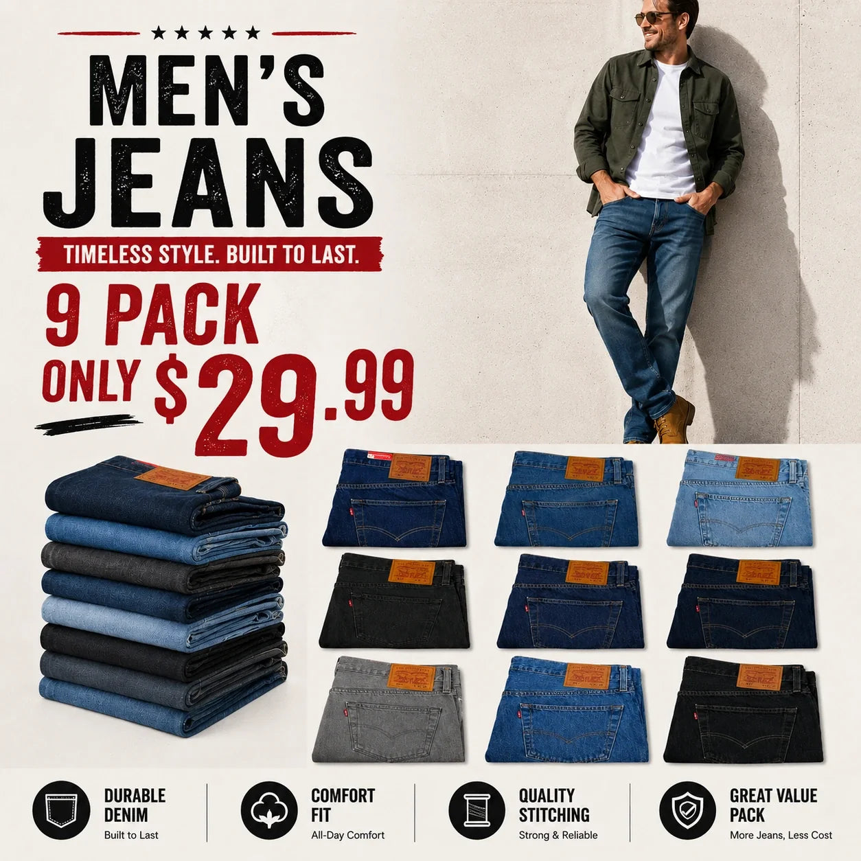 🔥 Clearance Sale — Limited Stock! 🔥ORIGINAL FIT JEANS