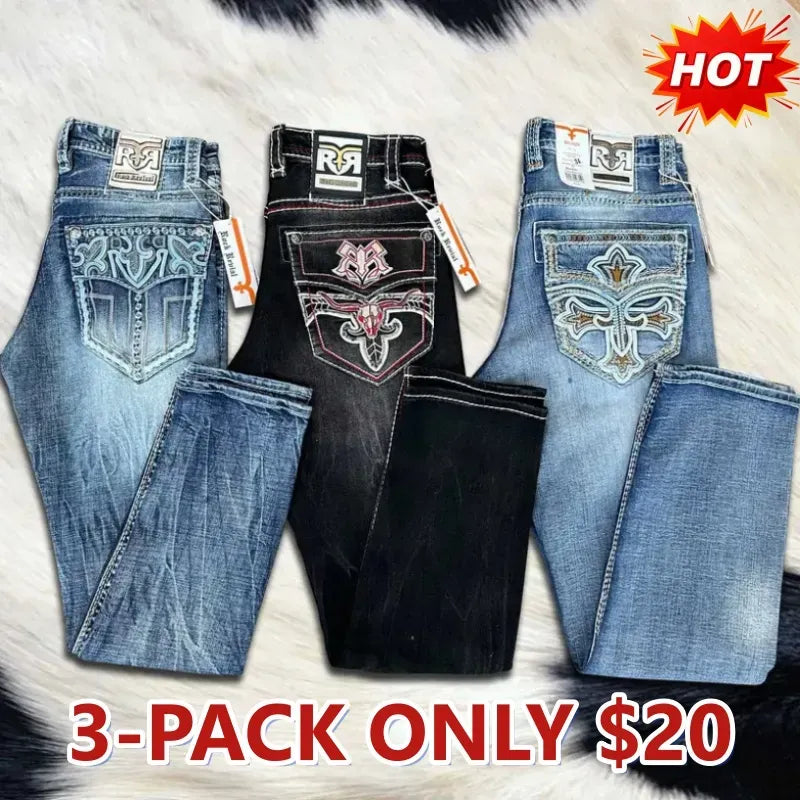 🔥Clearance sale🔥 Rock Revival Jeans for Men - Premium Western Denim Collection