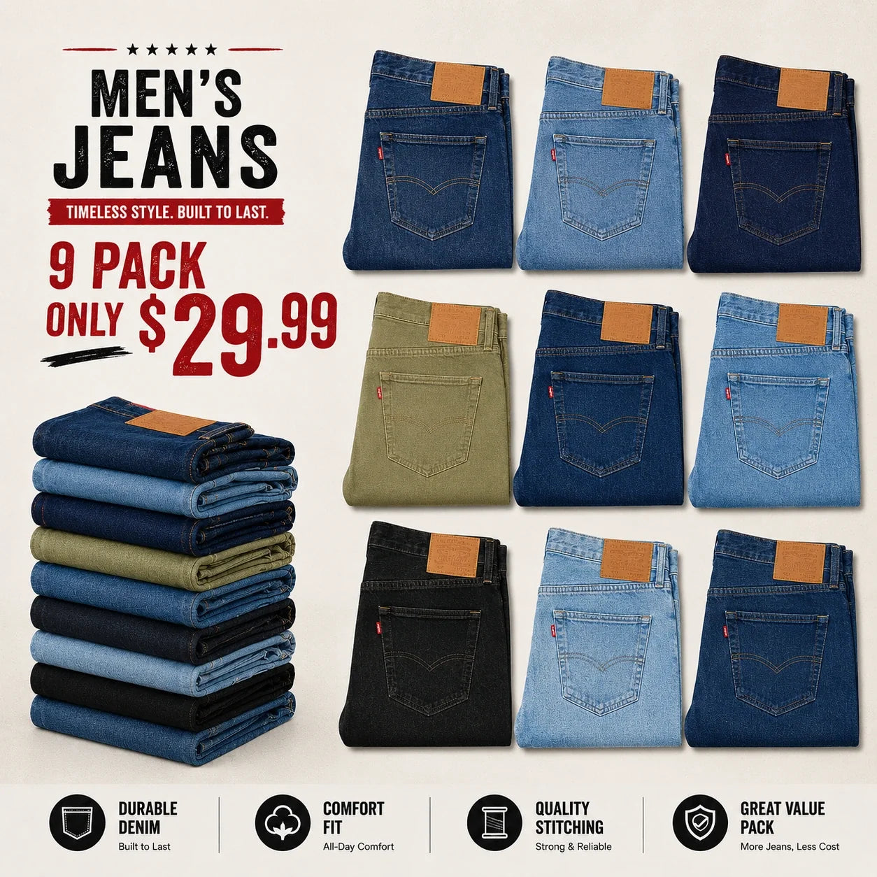 🔥 Clearance Sale — Limited Stock! 🔥ORIGINAL FIT JEANS