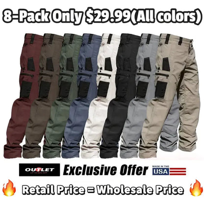 Men's Premium Utility Denim Jeans – Loose-Fit Straight-Leg Casual Trousers
