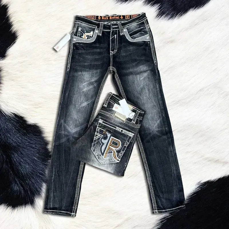 🔥Clearance sale🔥 Rock Revival Jeans for Men - Premium Western Denim Collection