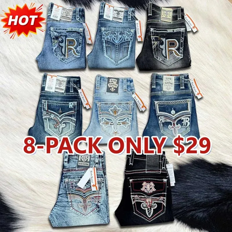 🔥Clearance sale🔥 Rock Revival Jeans for Men - Premium Western Denim Collection