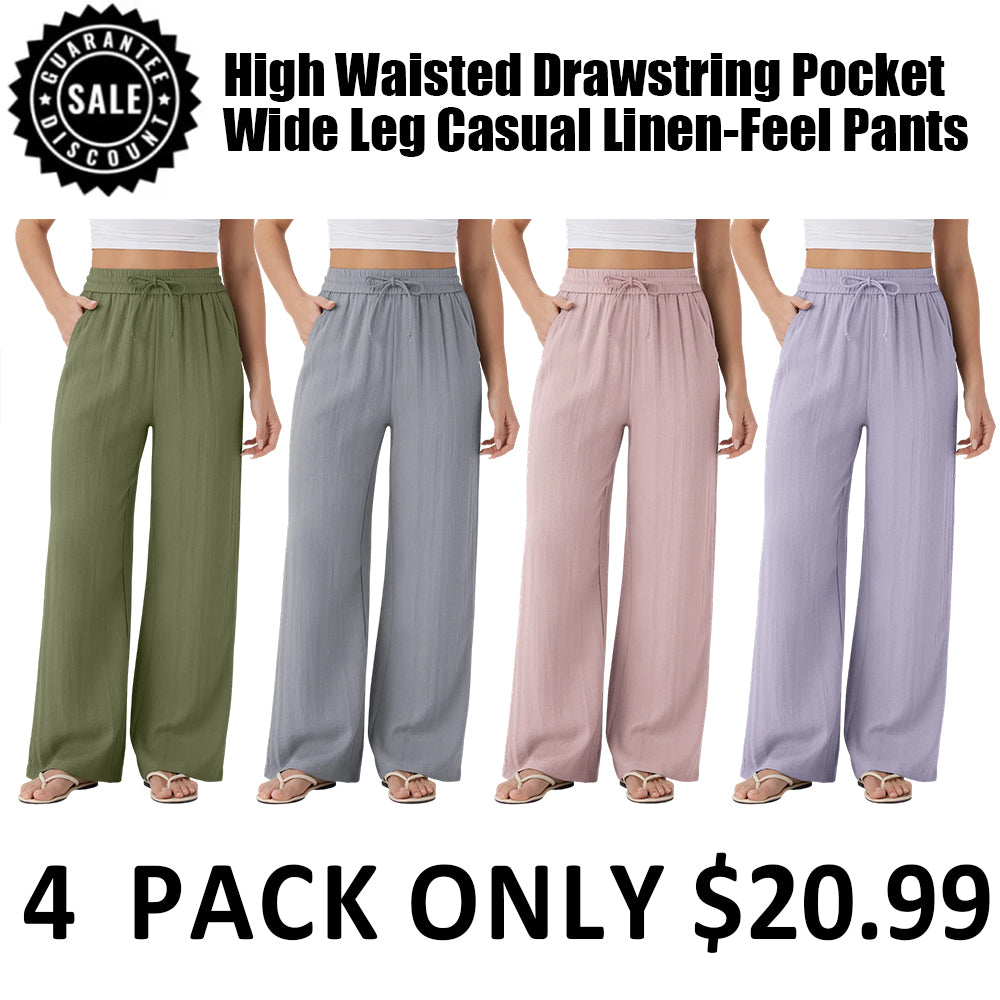 Women's Loose Drawstring Breathable Summer Casual Linen Pants