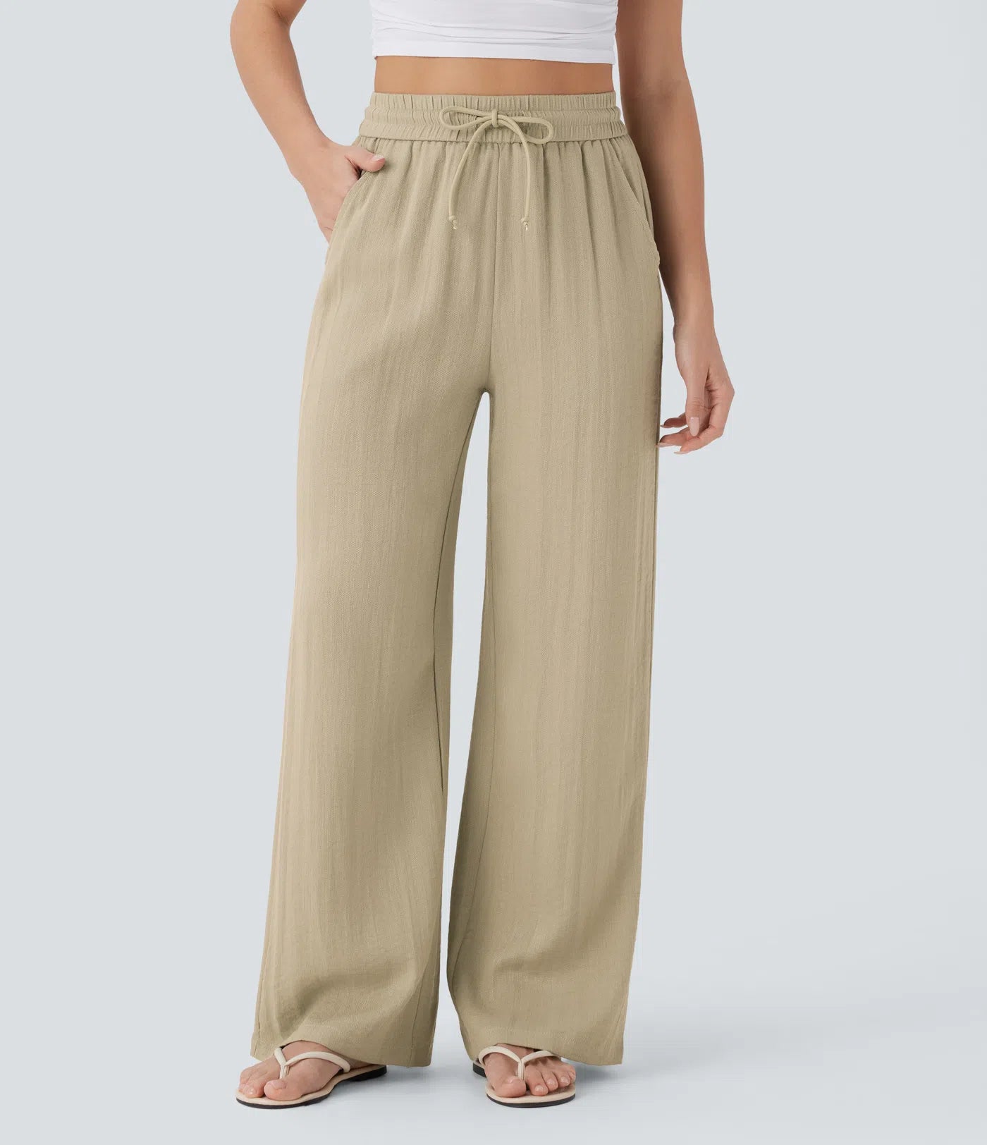 Women's Loose Drawstring Breathable Summer Casual Linen Pants