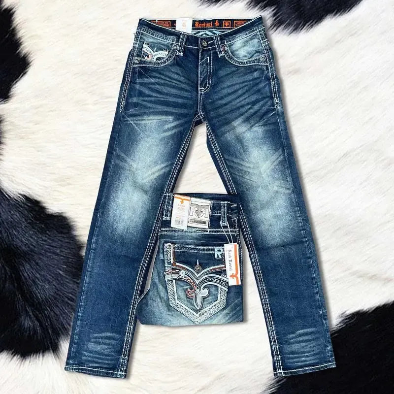 🔥Clearance sale🔥 Rock Revival Jeans for Men - Premium Western Denim Collection