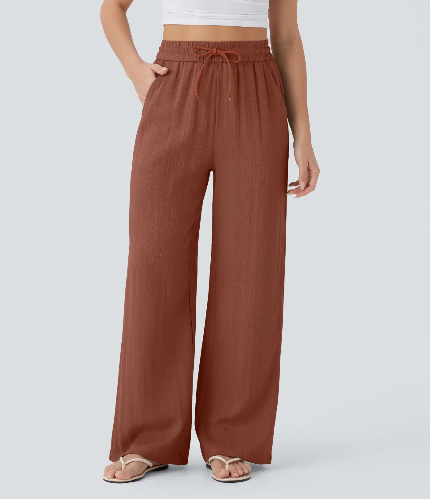 Women's Loose Drawstring Breathable Summer Casual Linen Pants