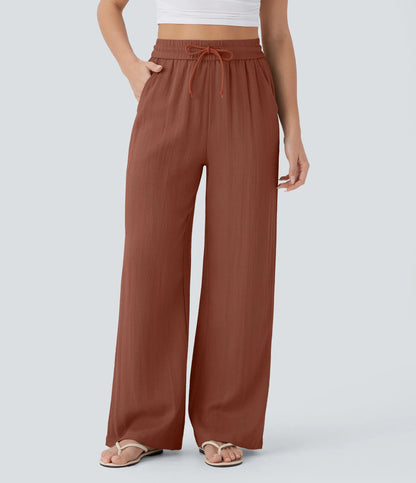Women's Loose Drawstring Breathable Summer Casual Linen Pants