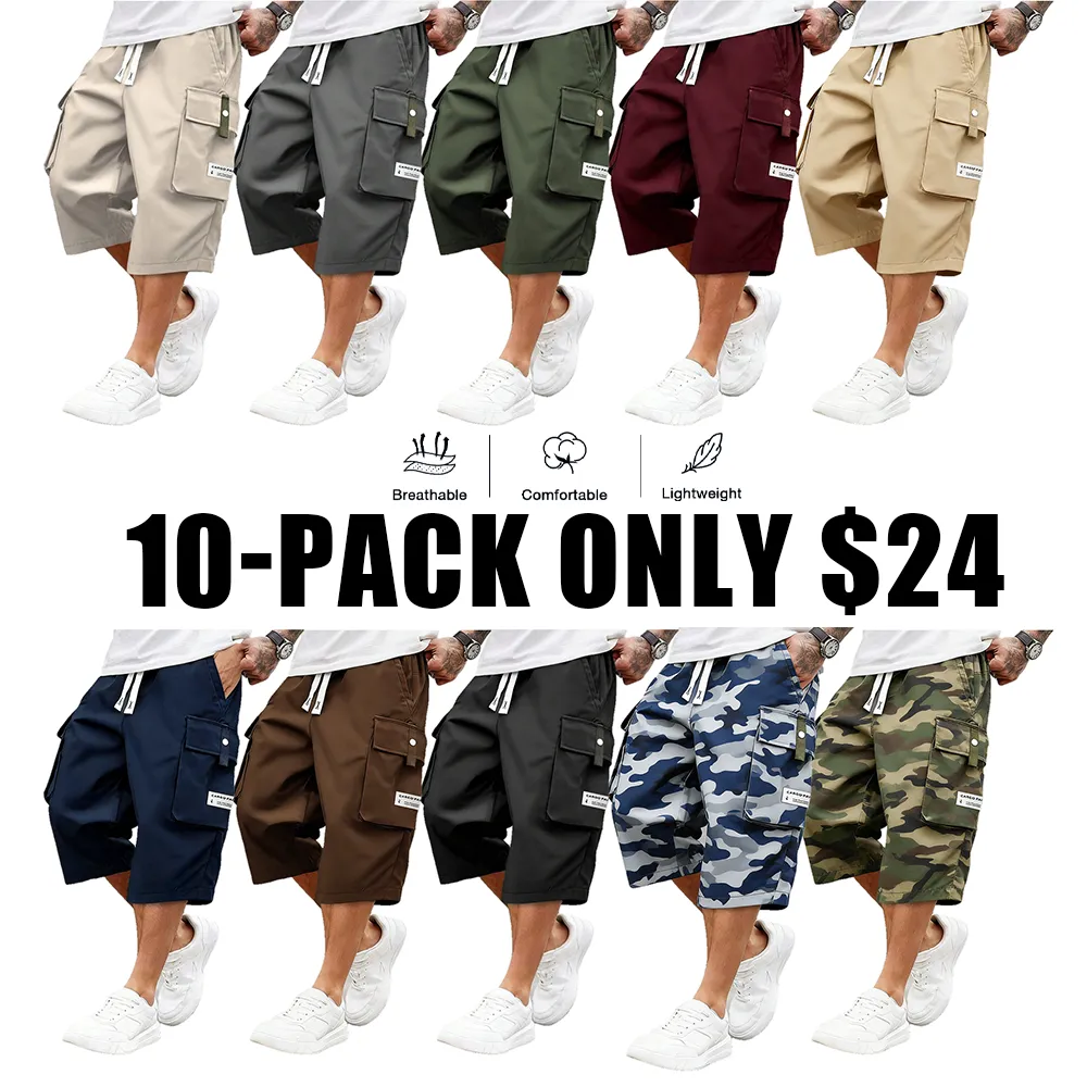 Men's Casual Cargo Calf Shorts