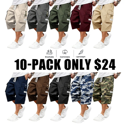 Men's Casual Cargo Calf Shorts