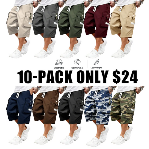 Men's Casual Cargo Calf Shorts