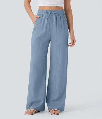 Women's Loose Drawstring Breathable Summer Casual Linen Pants