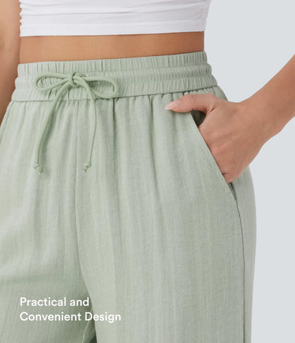 Women's Loose Drawstring Breathable Summer Casual Linen Pants