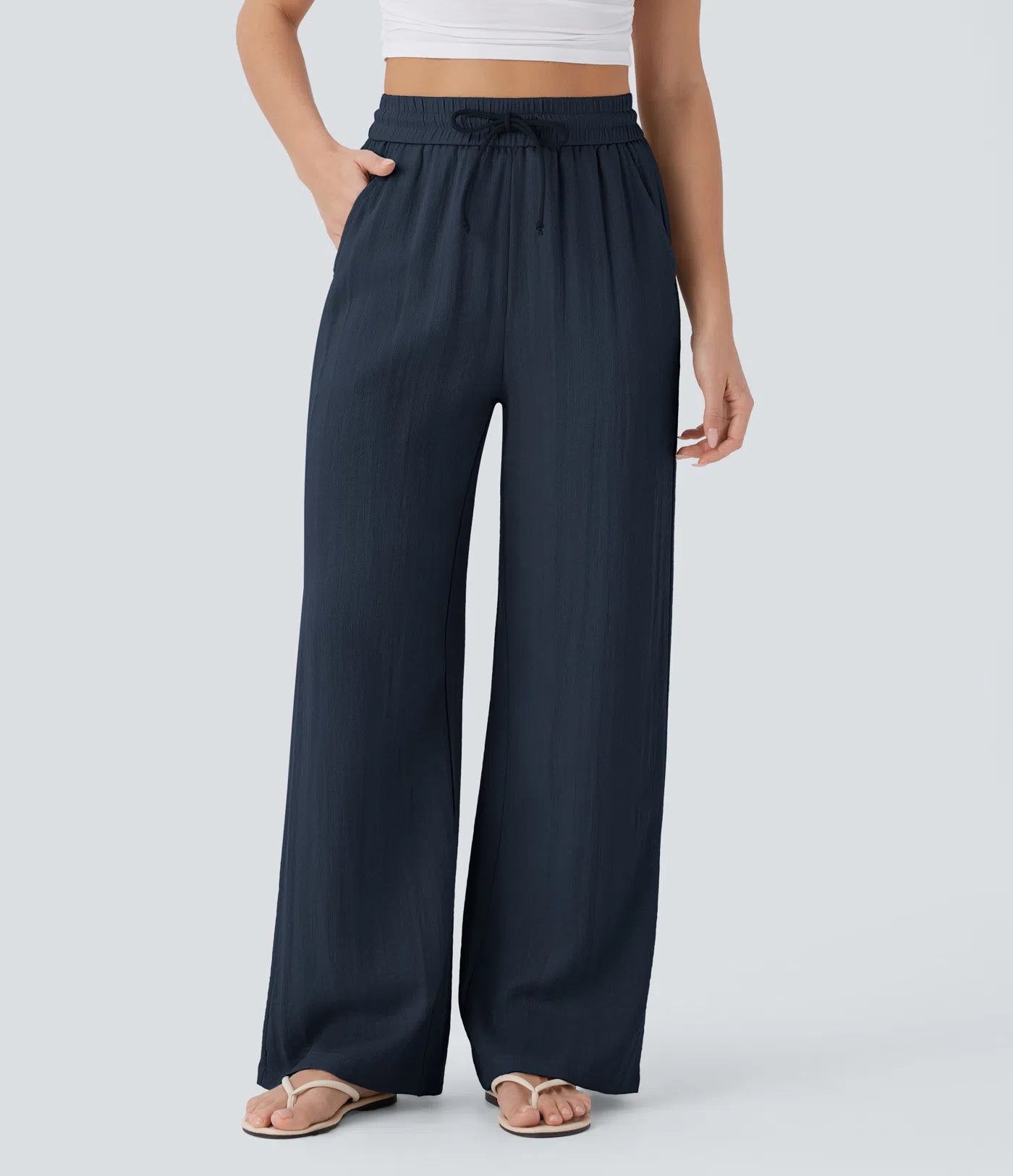 Women's Loose Drawstring Breathable Summer Casual Linen Pants
