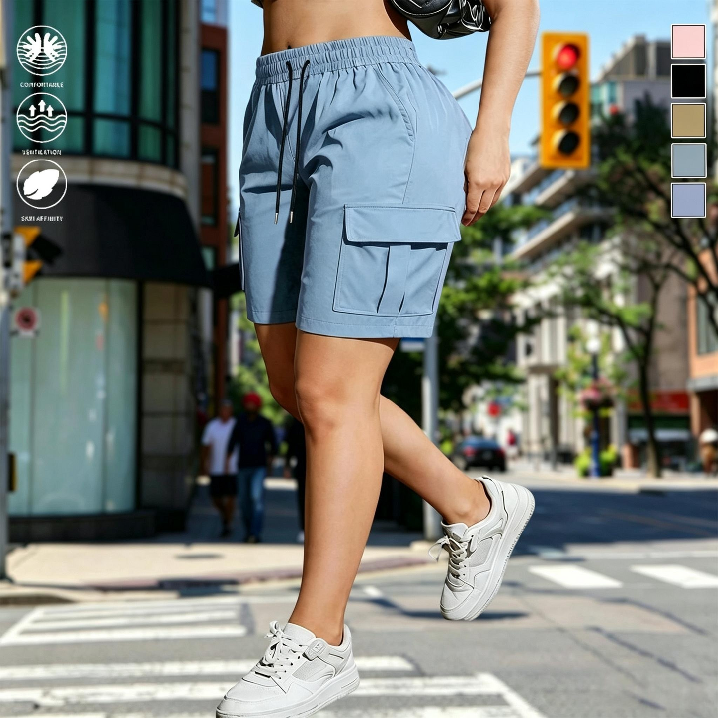 【LAST DAY SALE】Women’s outdoor cargo shorts—multi-pocket design