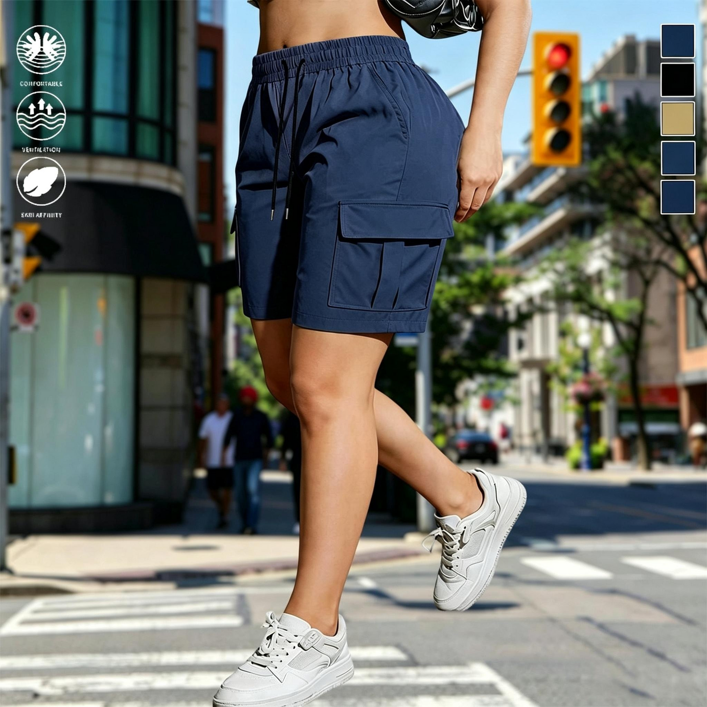 【LAST DAY SALE】Women’s outdoor cargo shorts—multi-pocket design