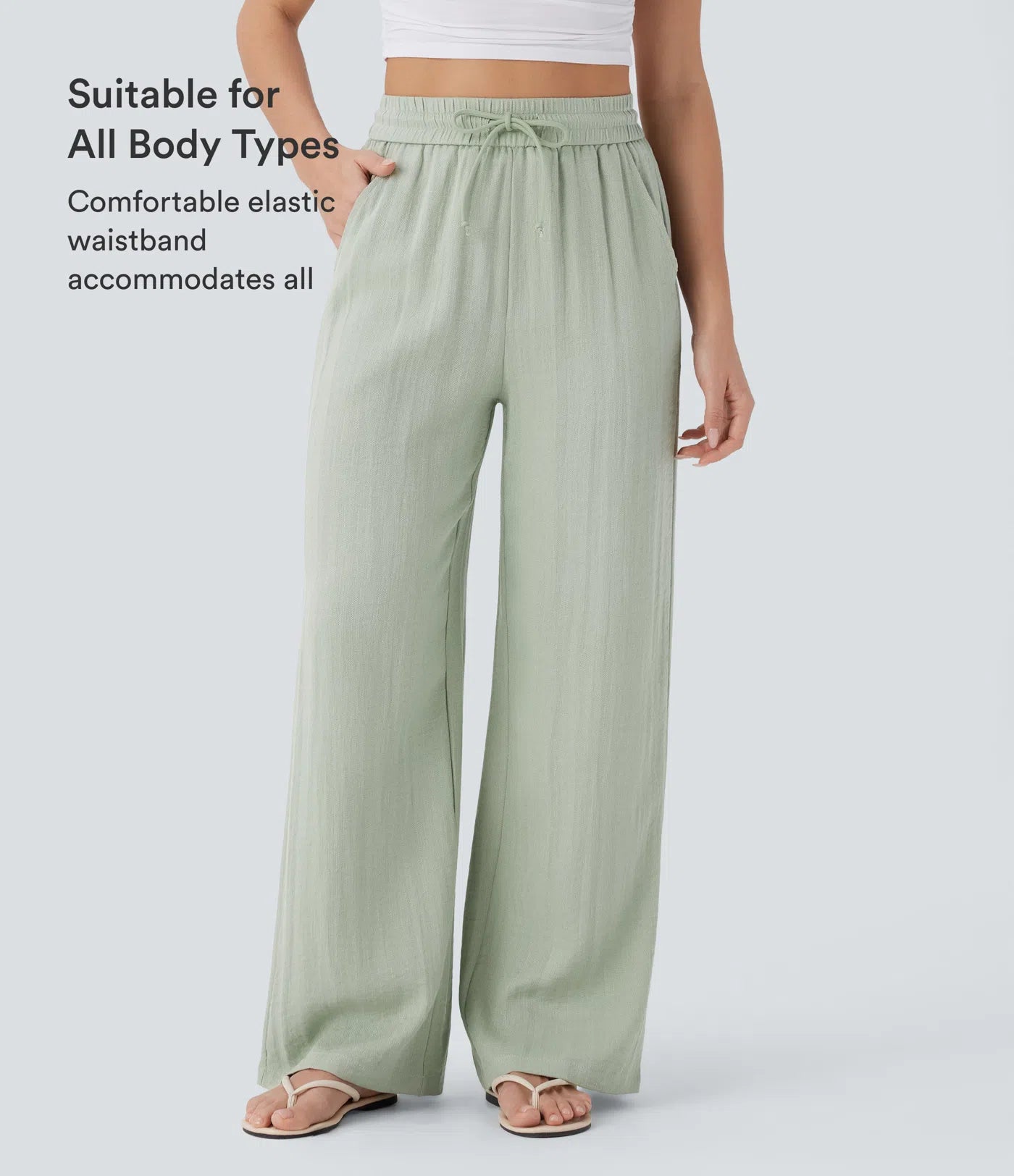 Women's Loose Drawstring Breathable Summer Casual Linen Pants