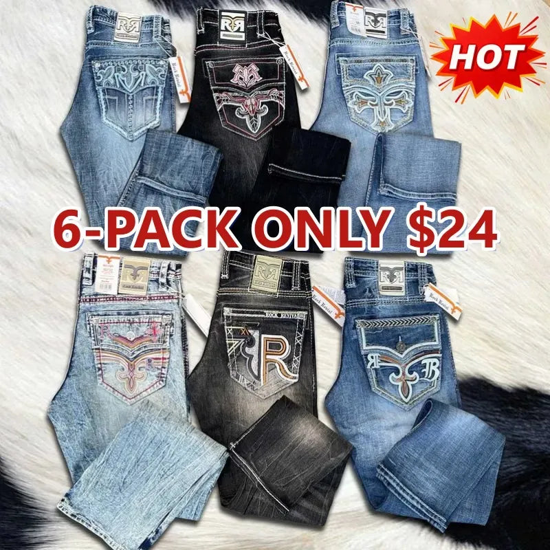 🔥Clearance sale🔥 Rock Revival Jeans for Men - Premium Western Denim Collection