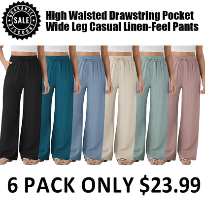 Women's Loose Drawstring Breathable Summer Casual Linen Pants