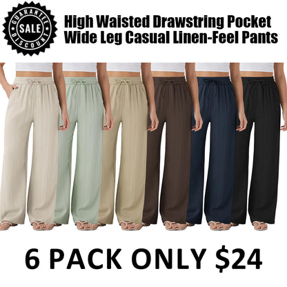 Women's Loose Drawstring Breathable Summer Casual Linen Pants