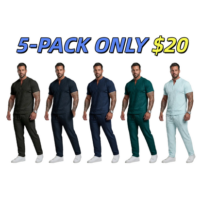 PREMIUM TEXTURED MEN'S SUMMER SET Soft • Breathable • Stylish