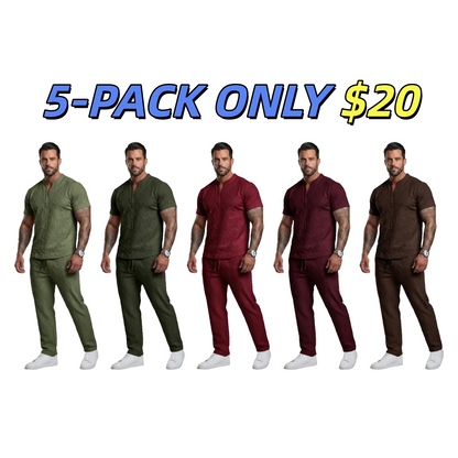 PREMIUM TEXTURED MEN'S SUMMER SET Soft • Breathable • Stylish