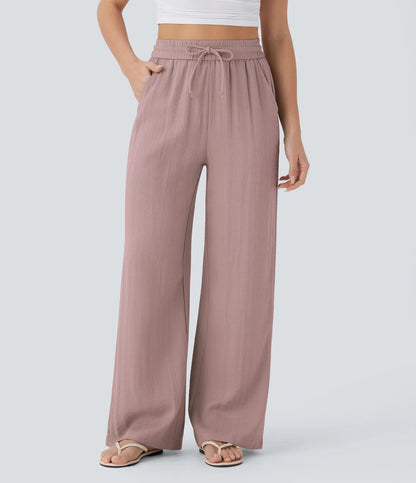 Women's Loose Drawstring Breathable Summer Casual Linen Pants