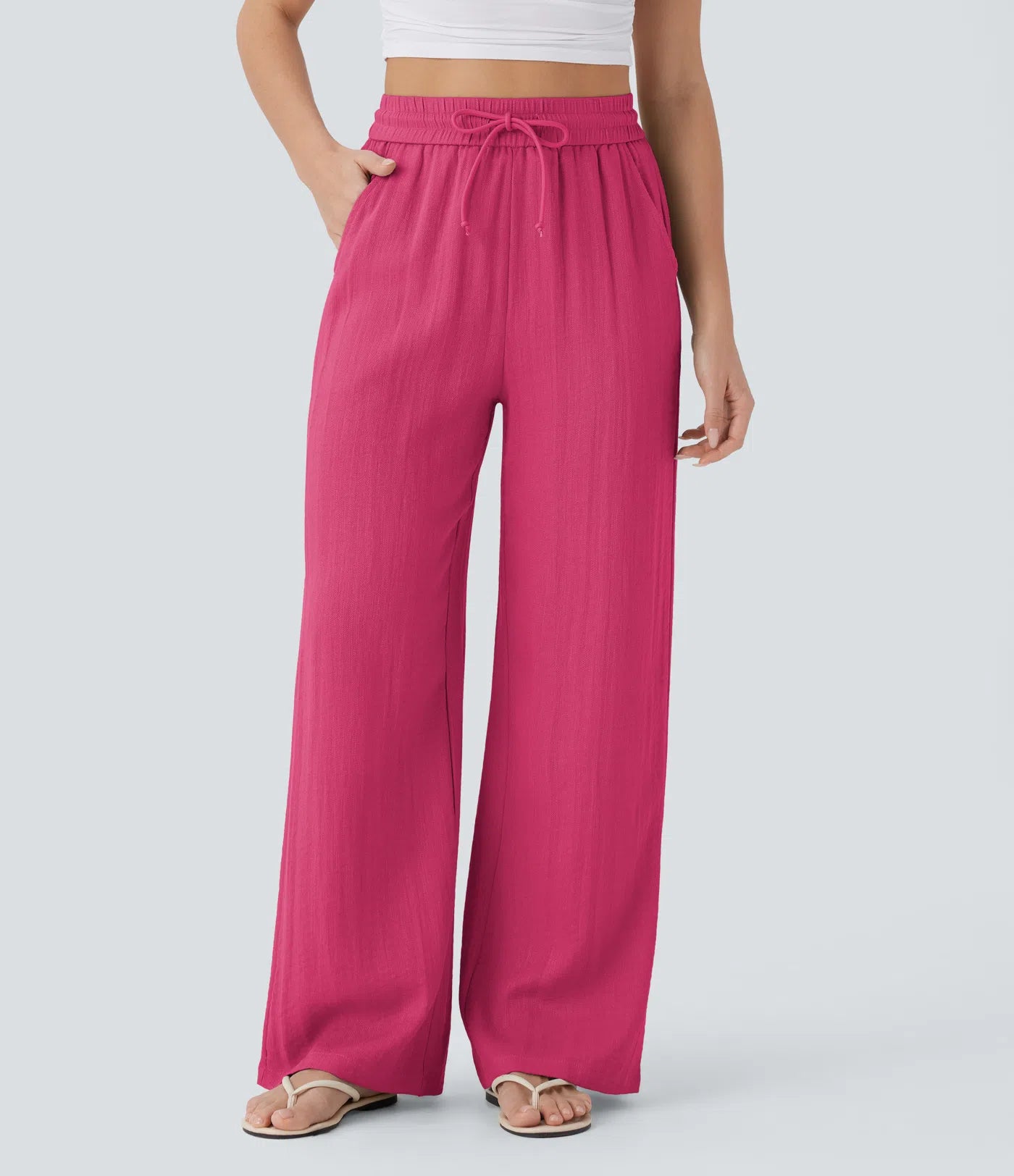 Women's Loose Drawstring Breathable Summer Casual Linen Pants