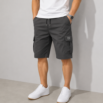 Men's Pockets Drawstring Cargo Shorts