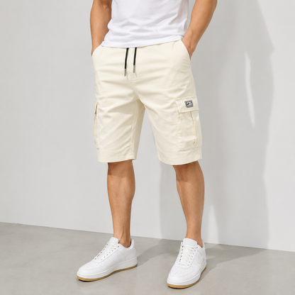 Men's Pockets Drawstring Cargo Shorts
