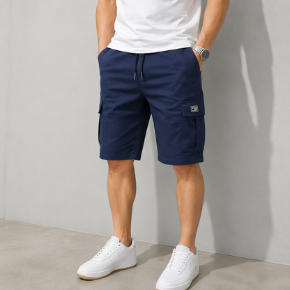 Men's Pockets Drawstring Cargo Shorts