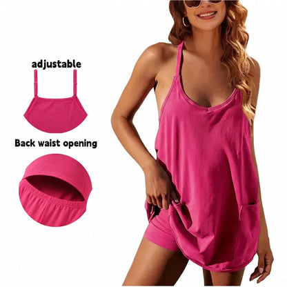 Women's Athletic Sleeveless Mini Dress