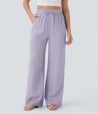 Women's Loose Drawstring Breathable Summer Casual Linen Pants