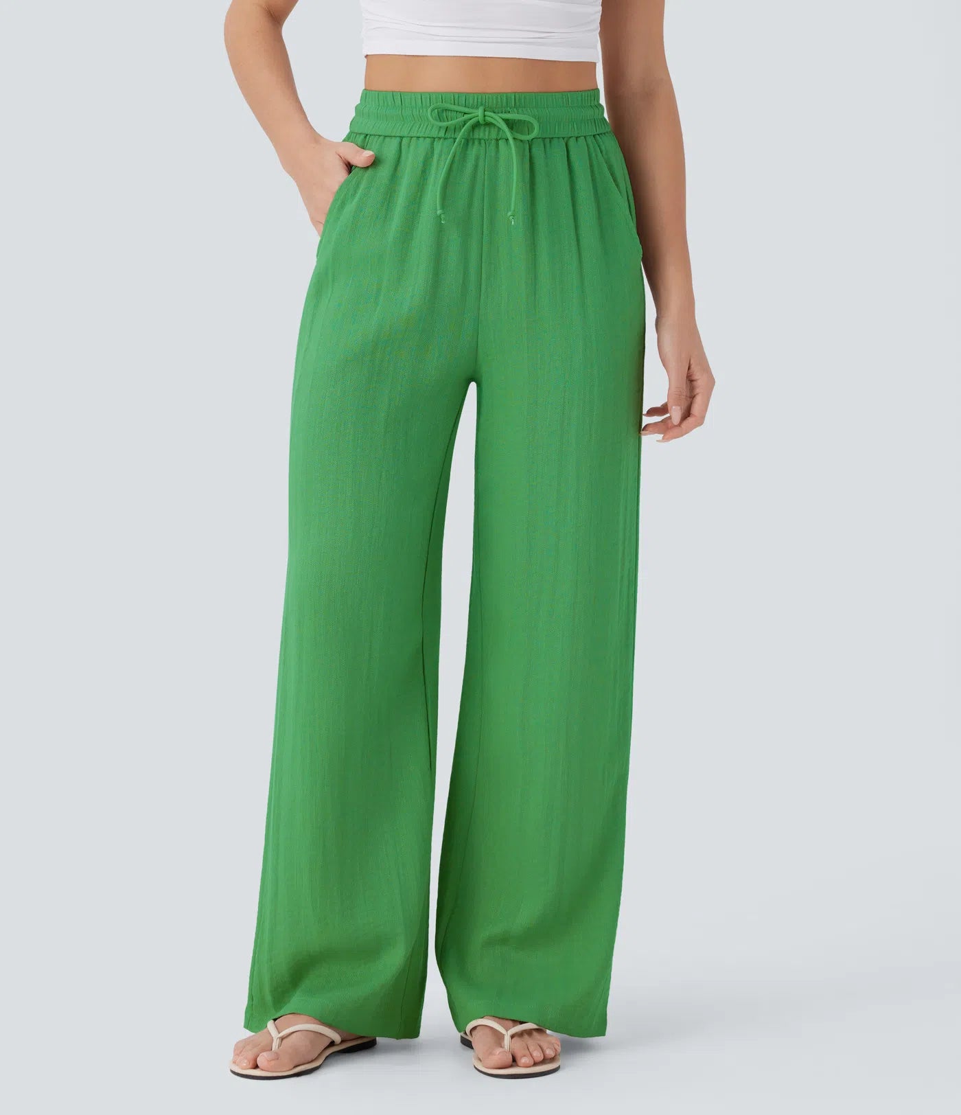 Women's Loose Drawstring Breathable Summer Casual Linen Pants