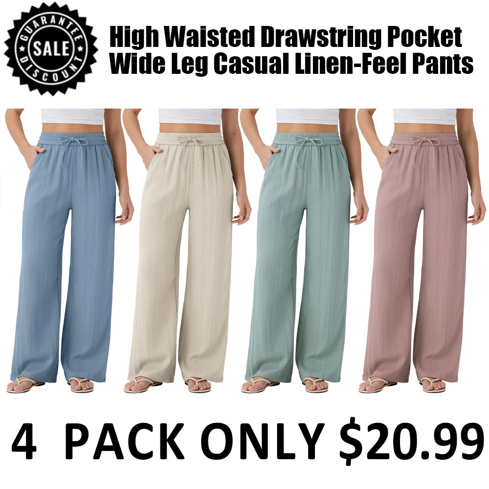 Women's Loose Drawstring Breathable Summer Casual Linen Pants