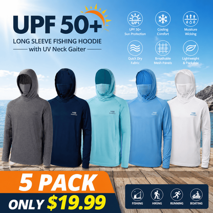 Men's UPF 50+ Long Sleeve Hunting Hoodie with Mask